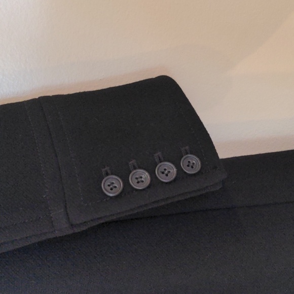 J.Crew Black Italian Wool Double Cloth Lady Day Coat Sz 2 - Picture 5 of 13